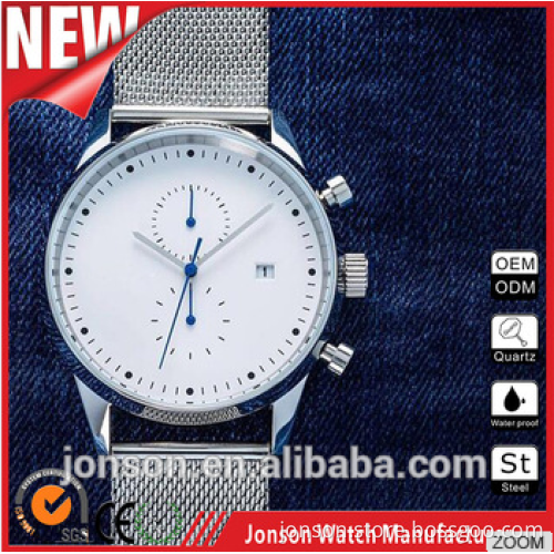 Newest top quality custom pure white dials wholesale import watches